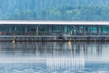 Pier near the small port of the lake.