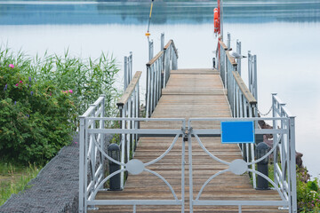 Pier near the small port of the lake.