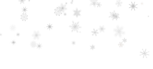 Winter Snow Showers: Spectacular 3D Illustration Showcasing Falling Christmas Snowflakes