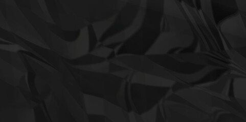 Obraz premium black fabric backgroAbstract dark black wave paper crumpled texture. Black fabric textured crumpled. black paper background. panorama black wrinkly paper texture background, crumpled pattern texture.