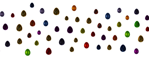 Colorful handmade easter eggs