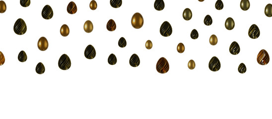 Abstract luxury golden easter eggs isolated
