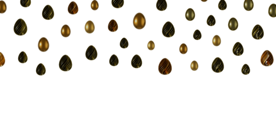 Abstract luxury golden easter eggs isolated