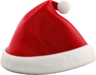 Christmas hat isolated on transparent background. PNG
