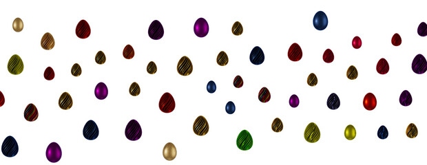 Colorful handmade easter eggs