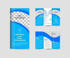 Healthcare Tri-Fold Brochure Template editable and resizable