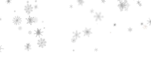 Fototapeta na wymiar Winter Snow Symphony: Captivating 3D Illustration of Descending Snowflakes for Christmas