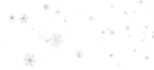 Whirling Snowflakes: Enthralling 3D Illustration of Falling Festive Snow Crystals
