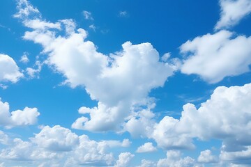 Naklejka na ściany i meble Blue sky background with tiny cloudsbe used as a background