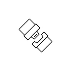 seat belt outline thin icon. balance symbol. good for web and mobile app