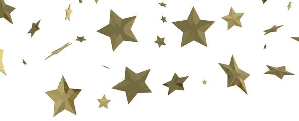 stars gold rainfall in 3d