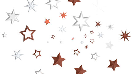 Stellar Christmas Drift: Radiant 3D Illustration Showcasing Descending Holiday Stars in Motion