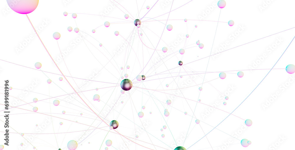 Poster Abstract 3d render, network concept, background