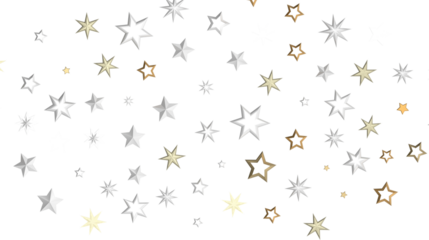 Plummeting Christmas Sparkles: Captivating 3D Illustration of Descending Holiday Star Glitters