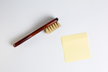 Shoe brush on white background
