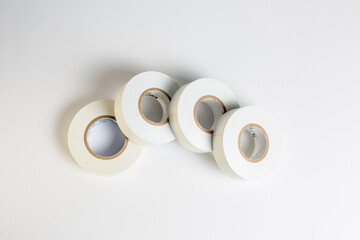 White electrical tape for insulating wires