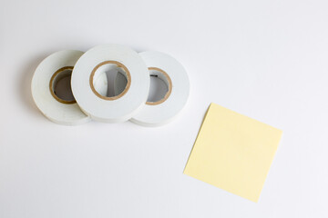 White electrical tape for insulating wires
