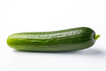 Vibrant Cucumber with White Background