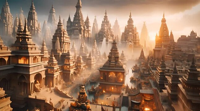 Ancient Hindu City of Dwarka in India Mythology