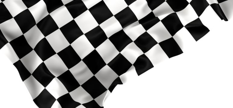 Black and white checkered abstract background. Race background with space for text. Racing flag