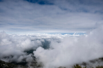 clouds over the mountains