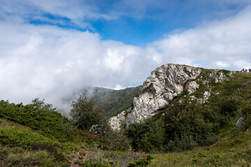 clouds over the mountains