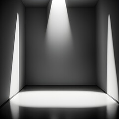 A room where light enters through a window. Generative AI