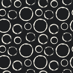 Seamless pattern with grunge circles