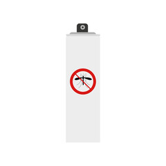 Mosquito insect reppelent bottle icon. Bug and mosquito reppelent spray aerosol prevention.
