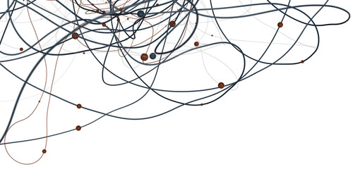 Falling cyber particles. Big data stream. 3d