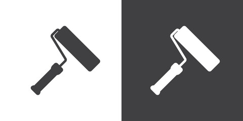 Simple Paint tools icon. Roller brush icon vector illustration.