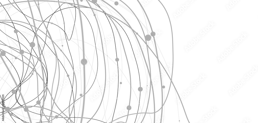 Aufkleber Falling cyber particles. Big data stream. 3d