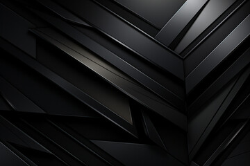 Fototapeta premium Graphic resources. Abstract and futuristic black background with copy space. Smooth and sharp dark blank objects surface