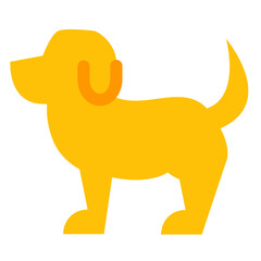 動物、犬を表すカラースタイルのアイコン