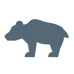 動物、熊を表すカラースタイルのアイコン