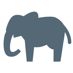 動物、ゾウを表すカラースタイルのアイコン