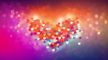 A panoramic view of a pixelated heart, this design showcases a series of hearts gradually getting smaller, symbolizing the growth and evolution of love.