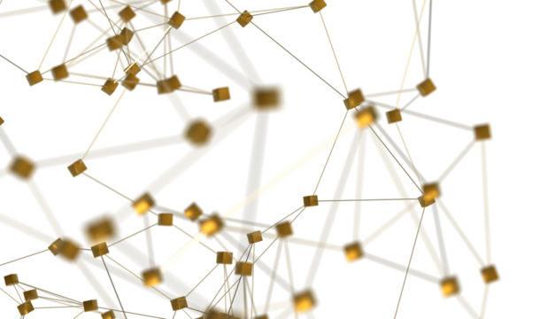 Abstract technology futuristic network - fantasy plexus background. 3D rendering