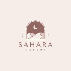Sahara desert logo design template
