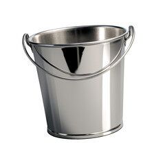 metal bucket isolated on white