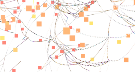 Abstract digital background of points and lines. Glowing plexus. Big data. Network or connection.