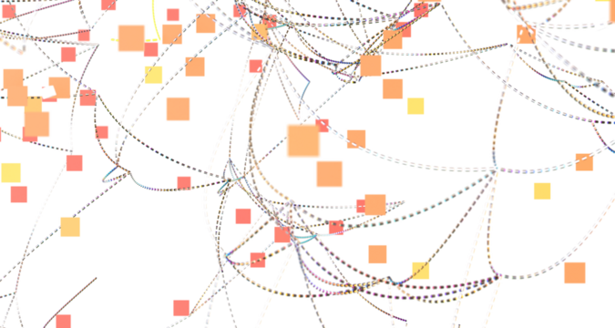 Abstract digital background of points and lines. Glowing plexus. Big data. Network or connection.
