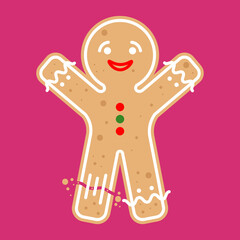 Gingerbread Man Vector Illustration