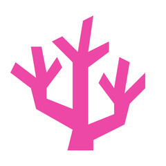 海の生物、サンゴを表すカラースタイルのアイコン