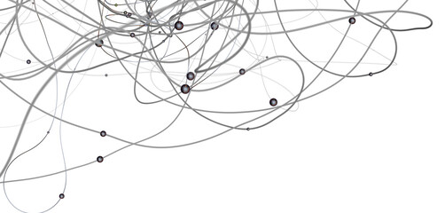 Obraz premium Falling cyber particles. Big data stream. 3d