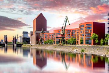 Hafen, Duisburg, Deutschland  - obrazy, fototapety, plakaty