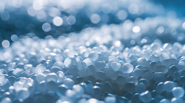 Plastic pellets Background Close-up Plastic granules Polymer plastic beads resin polymer genrativ ai