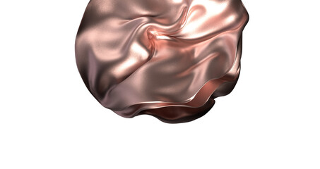 Textured Opulence: Abstract 3D Gold Cloth Illustration for Exquisite Artistry