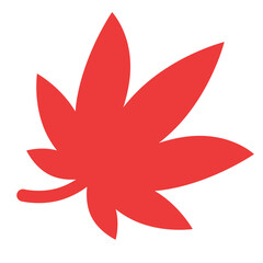 葉、もみじ、カエデを表すカラースタイルのアイコン