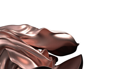 Textured Opulence: Abstract 3D Gold Cloth Illustration for Exquisite Artistry